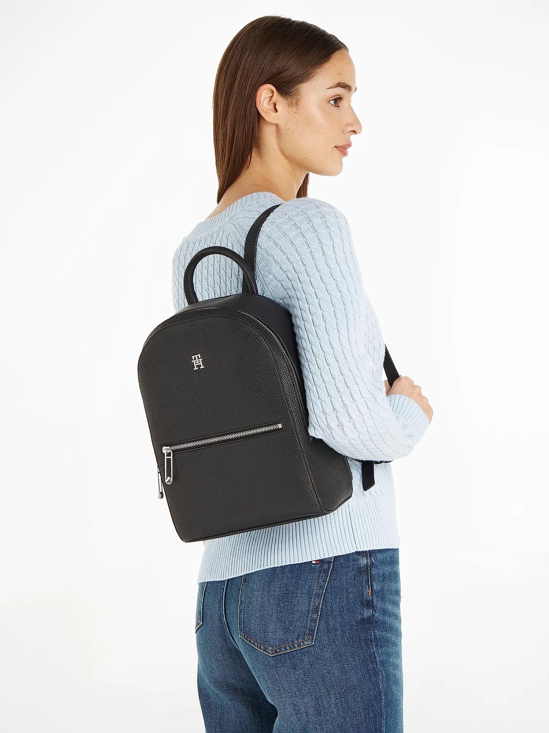 Tommy Hilfiger Emblem zaino donna nero bagaglio a mano