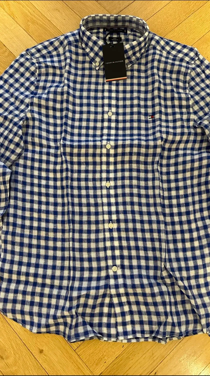 Tommy Hilfiger Linen Gingham MW0MW42401 camicia quadri