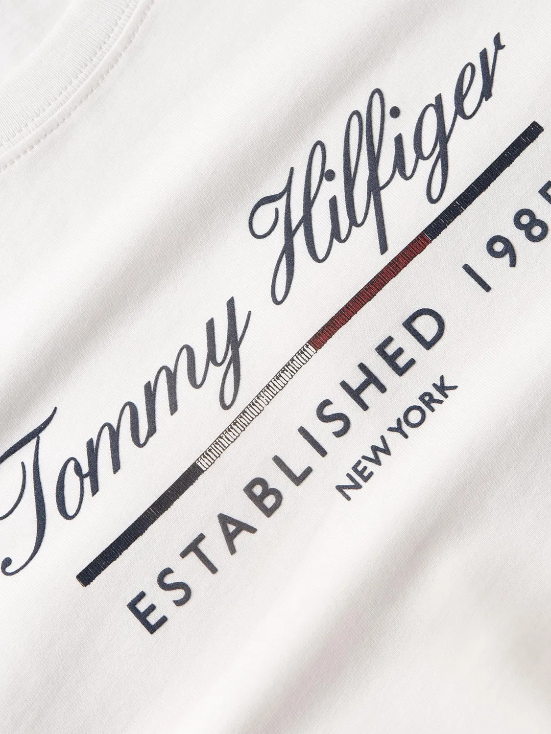 Tommy Hilfiger Script Graphic T-Shirt Donna Cotone Maniche Corte