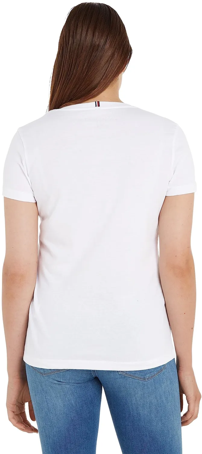 Tommy Hilfiger Heritage t-shirt donna scollo a V cotone