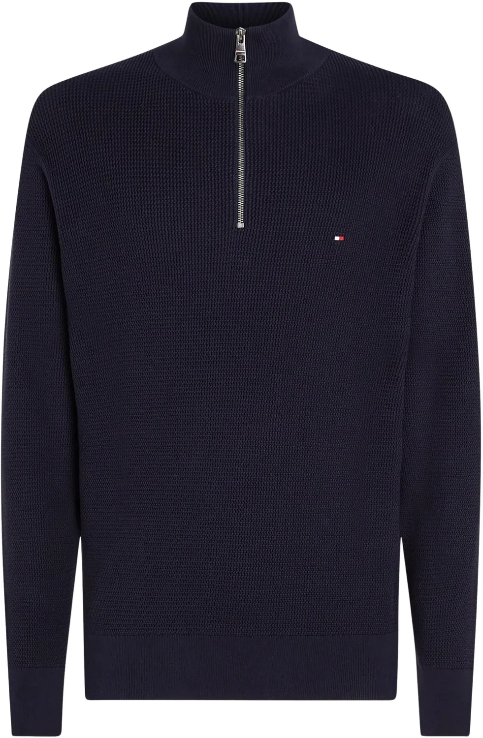 Tommy Hilfiger Racking Structure maglione zip cotone Vessel Blue