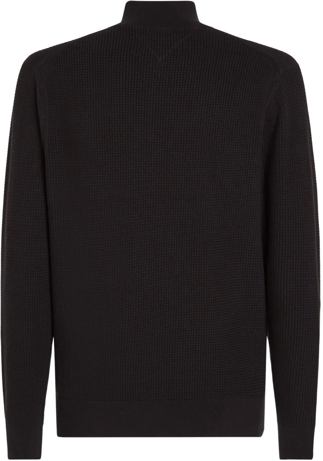 Tommy Hilfiger Mock Neck Mezza Zip pullover nero uomo