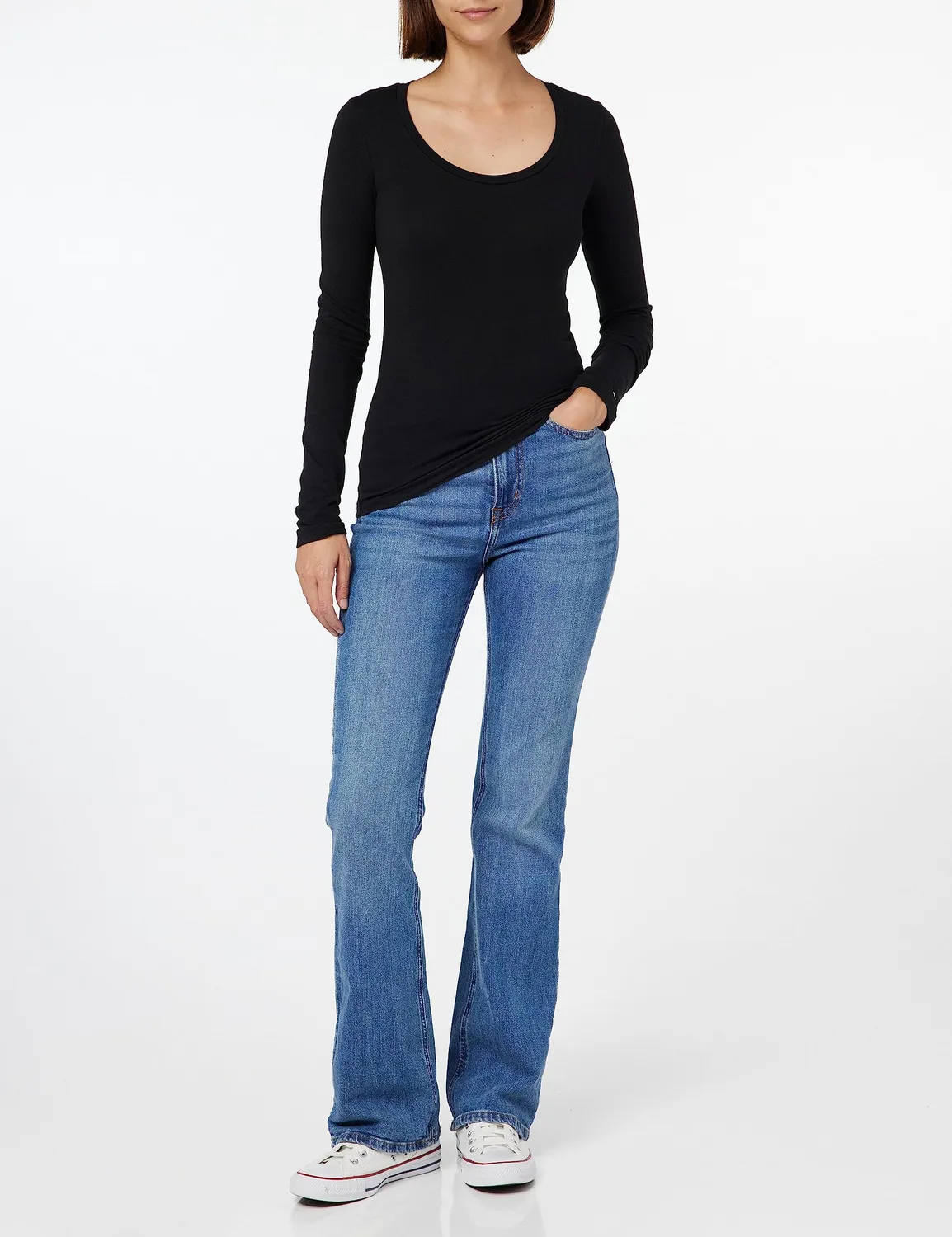 Tommy Hilfiger Slim Modern Basic t-shirt donna maniche lunghe