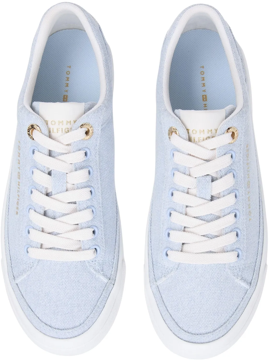 Tommy Hilfiger Foxing Platform sneakers basse tela blu 39
