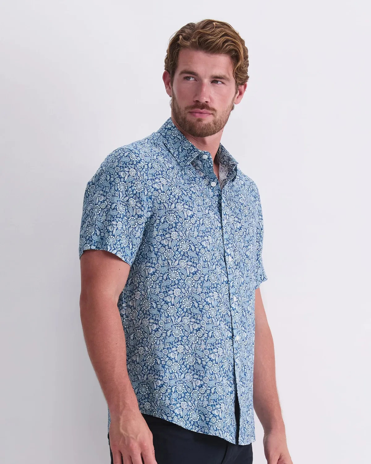 Sportscraft Theodore Liberty 208219 camicia lino maniche corte