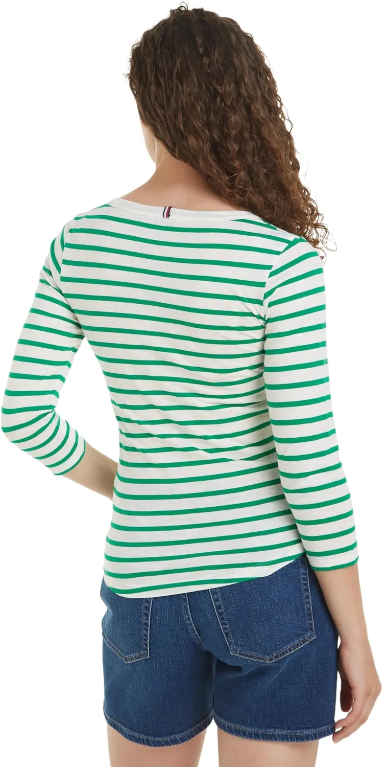 Tommy Hilfiger Maglia maniche lunghe donna arancione cotone
