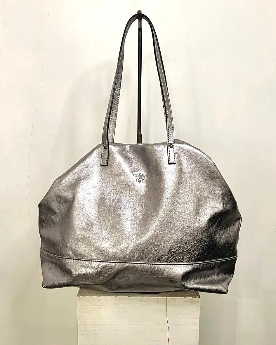LOL Roma Cleofe borsa shopper nero in pelle