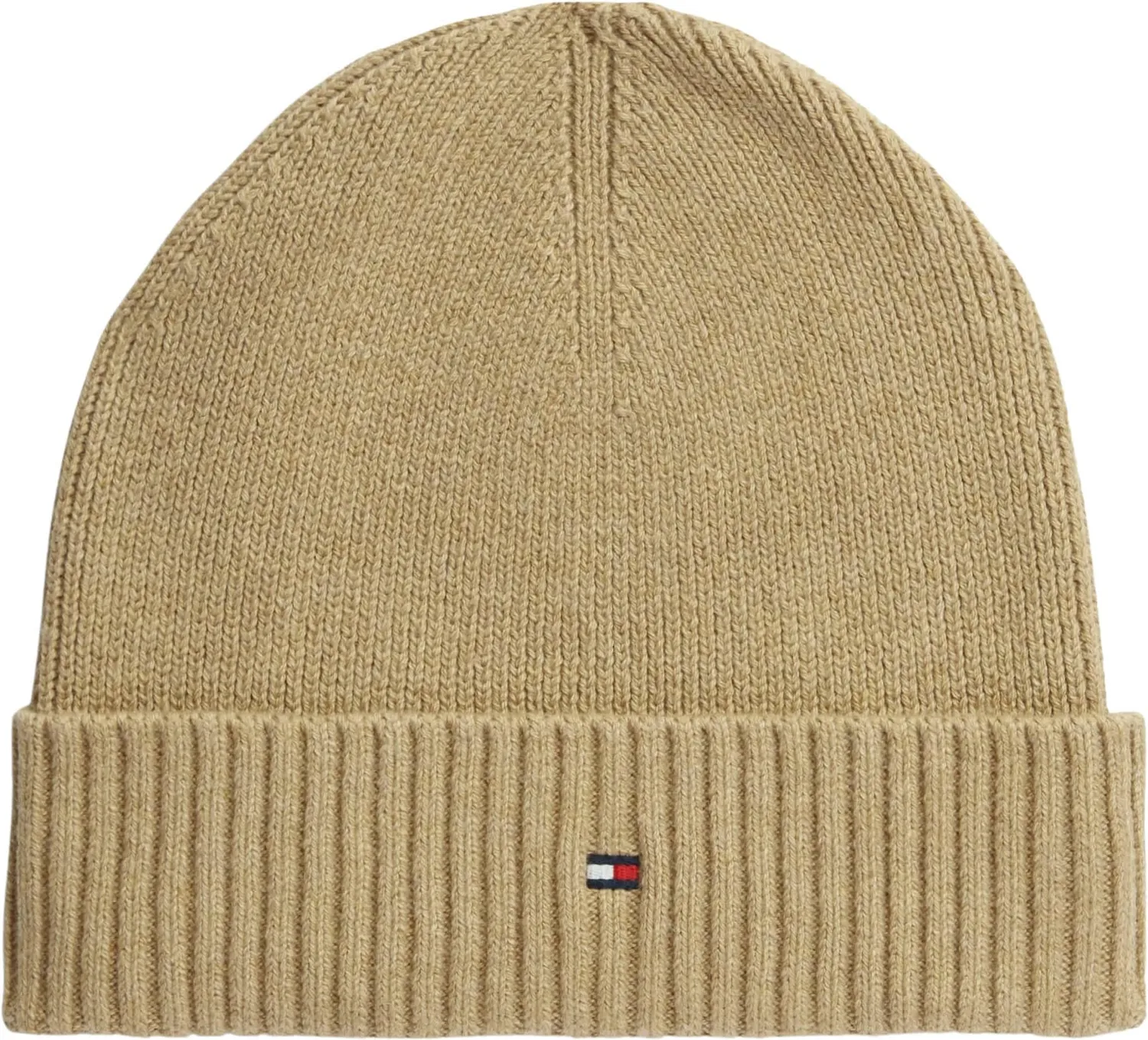 Tommy Hilfiger TH Flag cuffia uomo gialla cotone pima