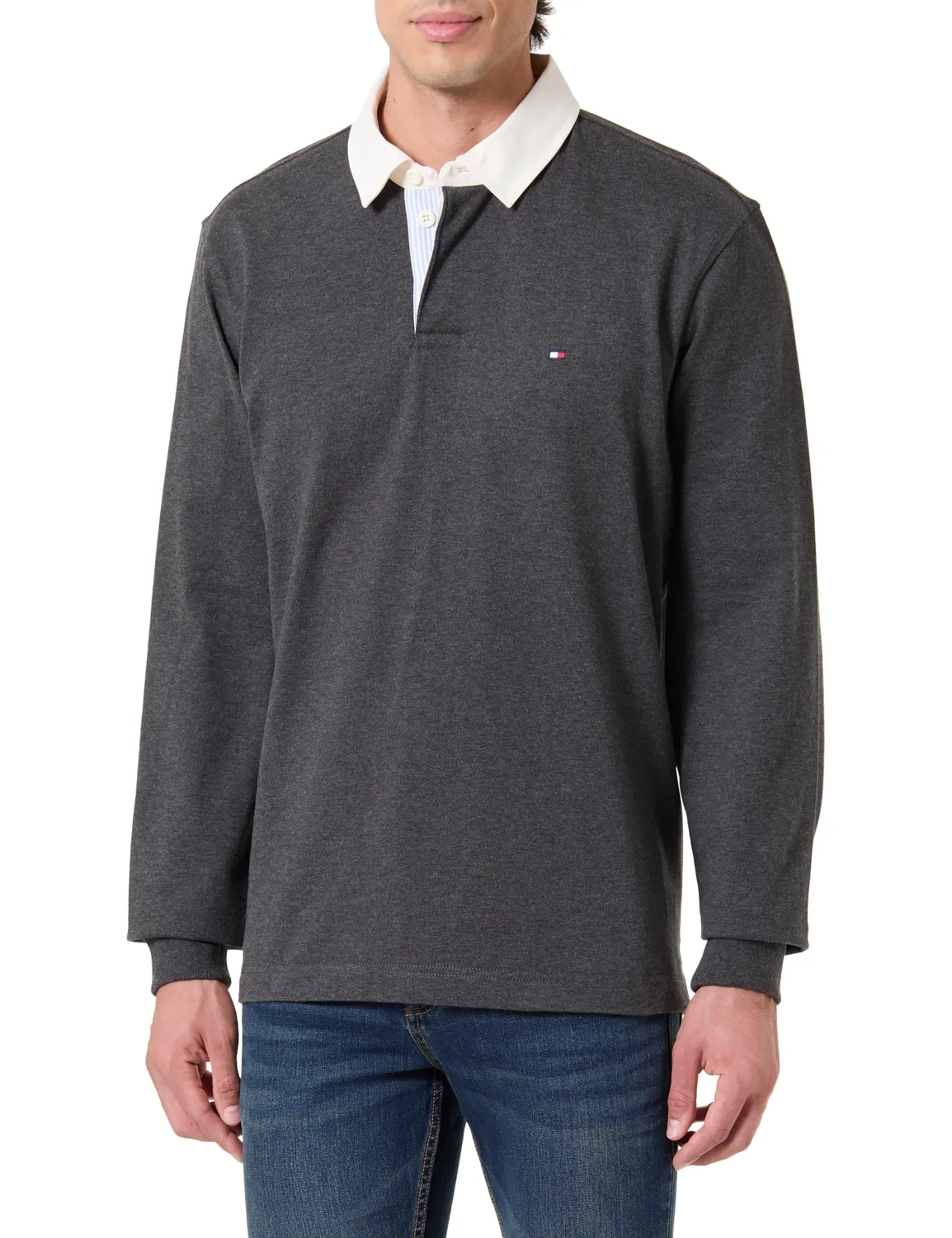 Tommy Hilfiger Essential Solid Rugby MW0MW44969 felpa uomo M