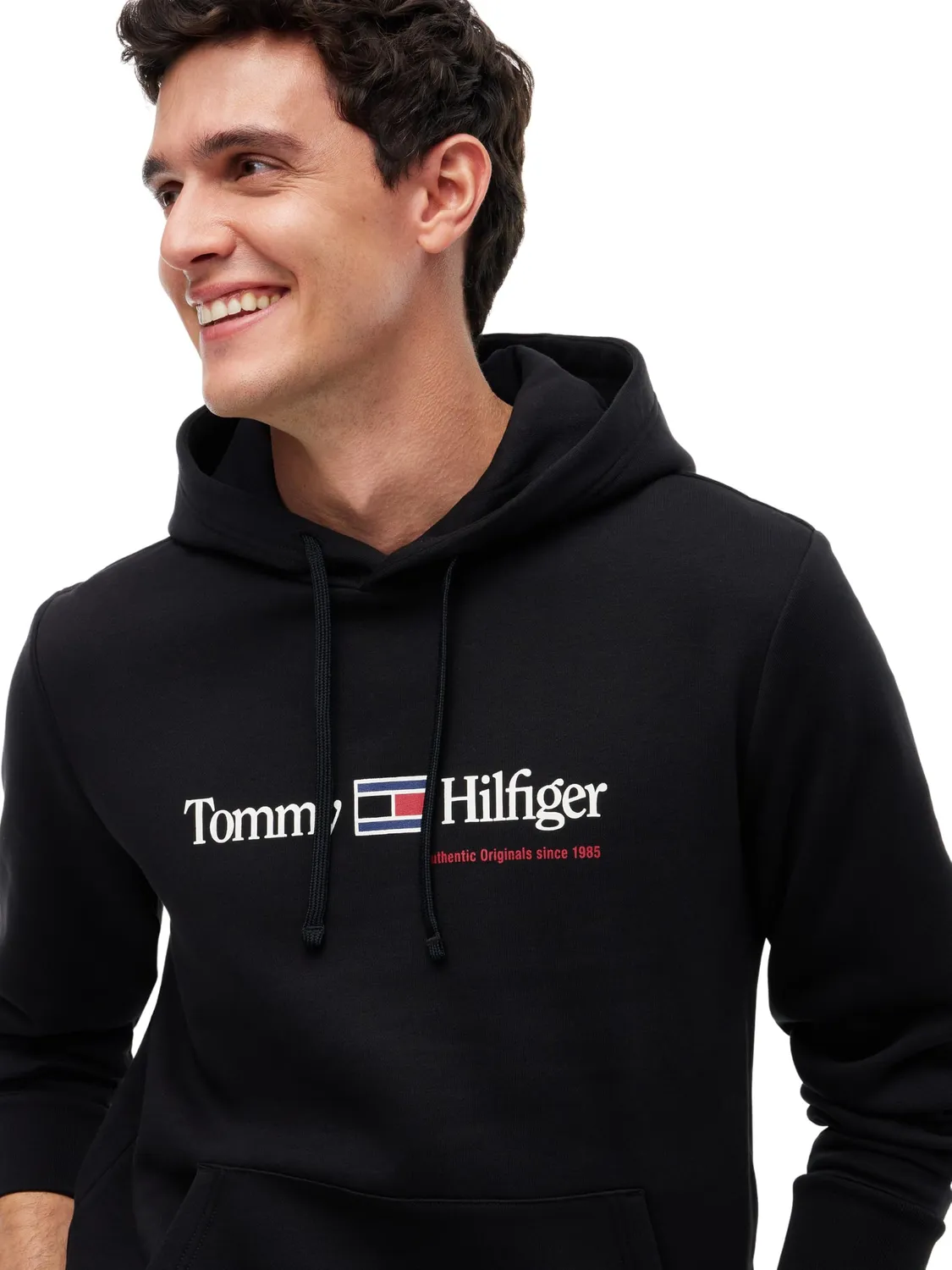 Tommy Hilfiger RWB Graphic MW0MW44935 felpa uomo M nera cappuccio
