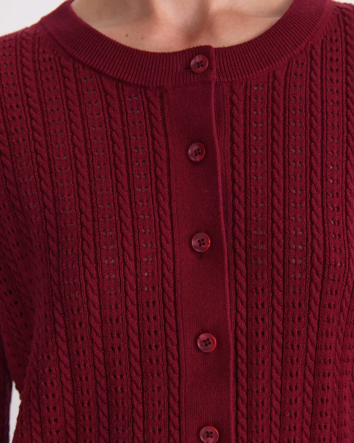 Sportscraft Elka Cable Pointelle cardigan cotone donna