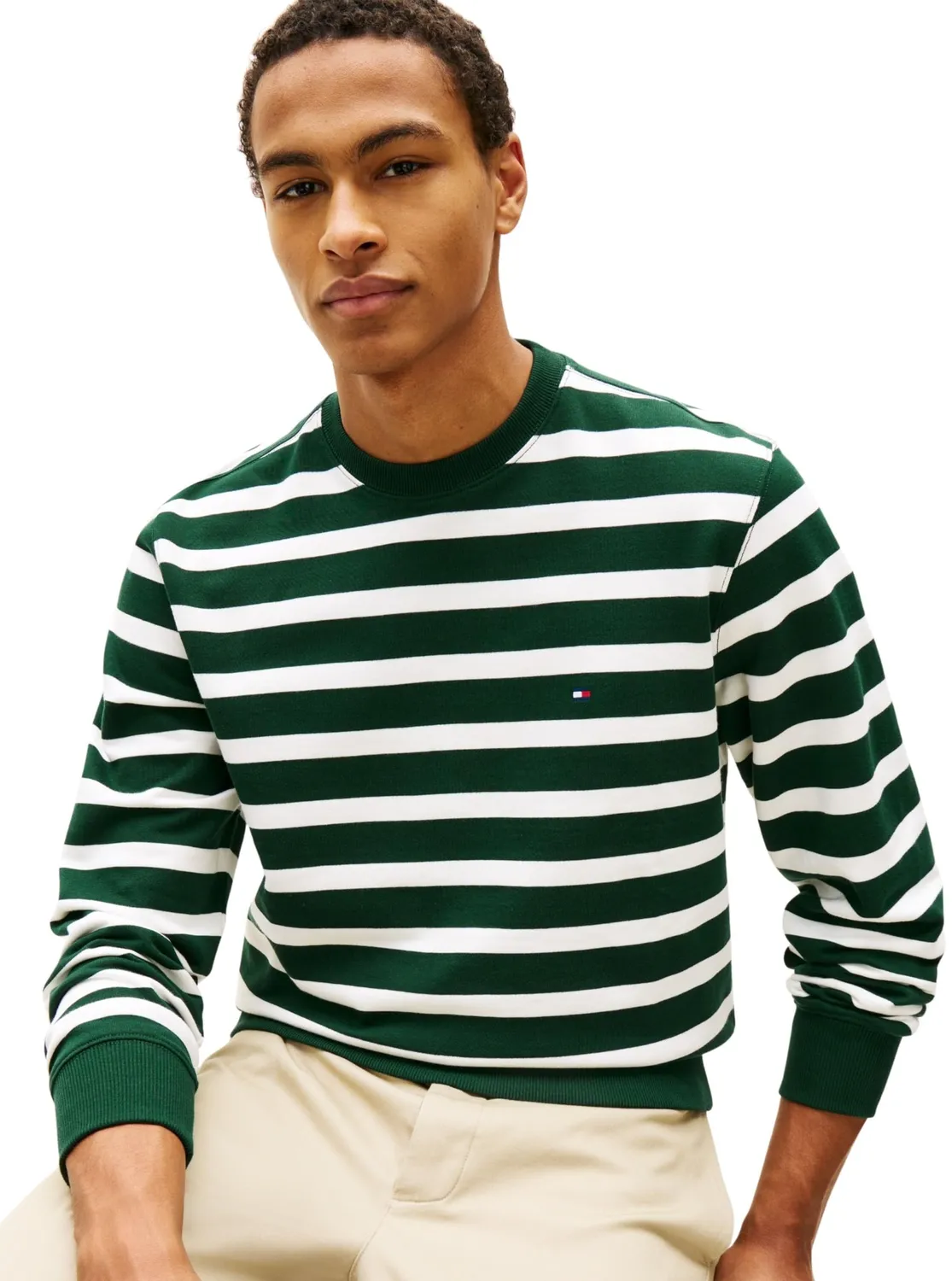 Tommy Hilfiger Ess Terry Block MW0MW41352 Felpa Uomo Girocollo