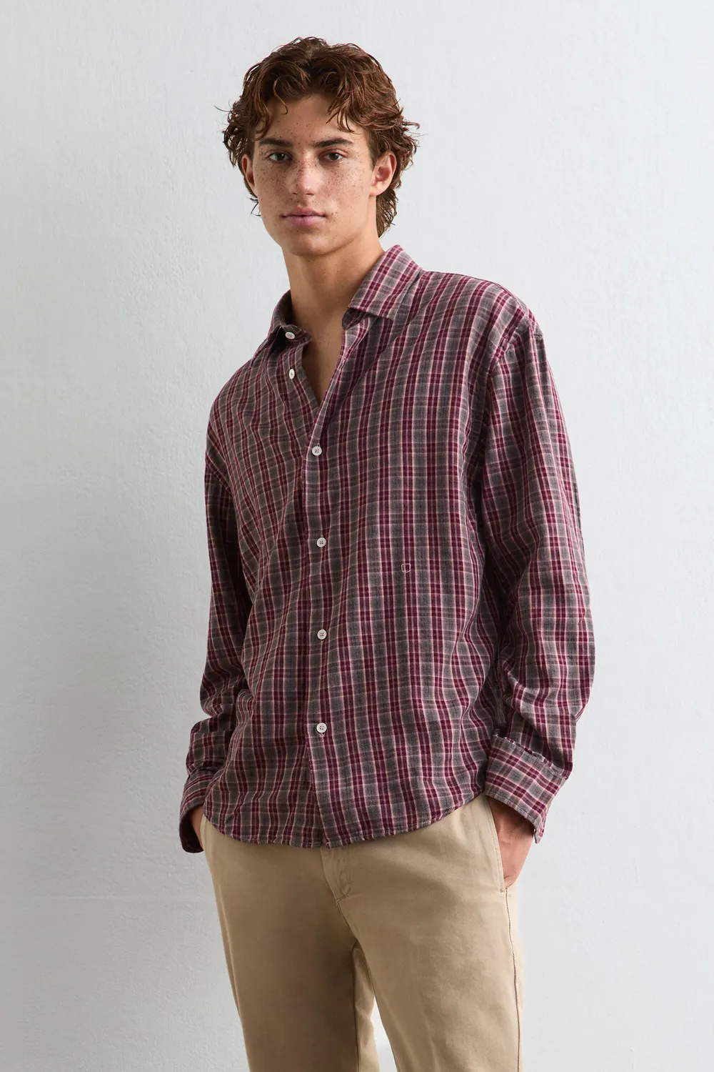 Massimo Alba Boxy camicia rosa cotone uomo
