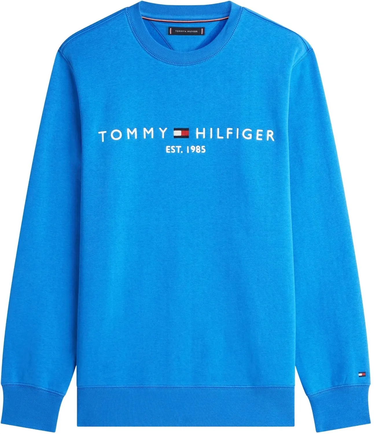 Tommy felpa logo uomo blu Blue Orbit M girocollo