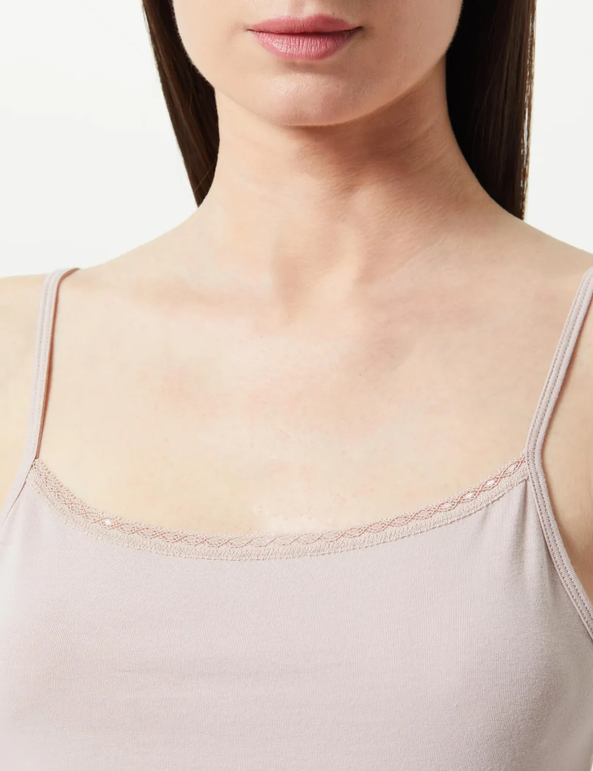 Tommy Hilfiger Top Donna 2 Pezzi Taglia L Beige Elasticizzato