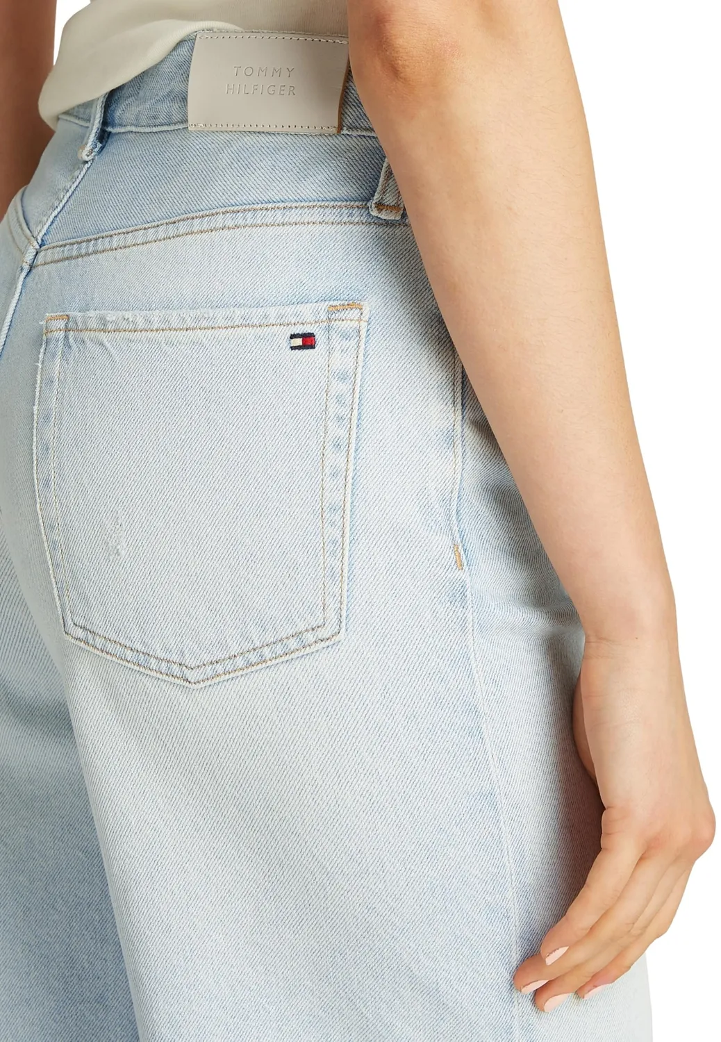 Tommy Hilfiger Bermuda jeans donna vita alta taglia 29W