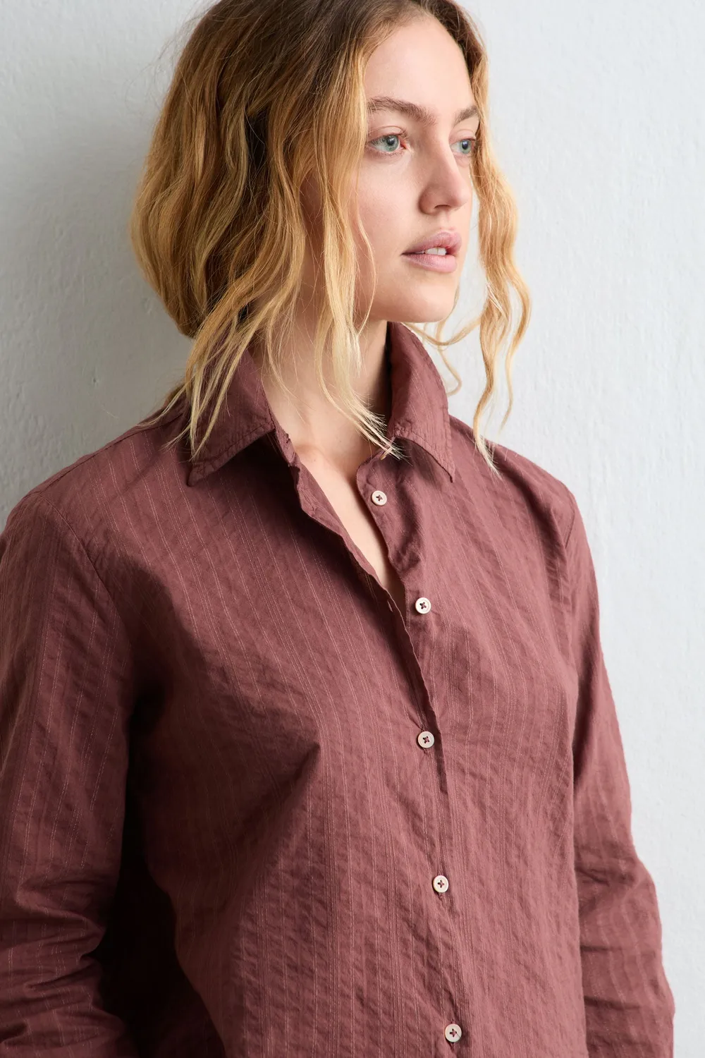 Massimo Alba Selma camicia donna cotone rose brown