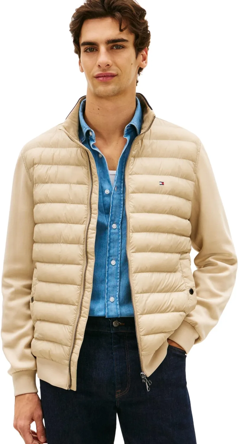 Tommy Hilfiger Mix Media Stand Collar Zip Felpa L blu
