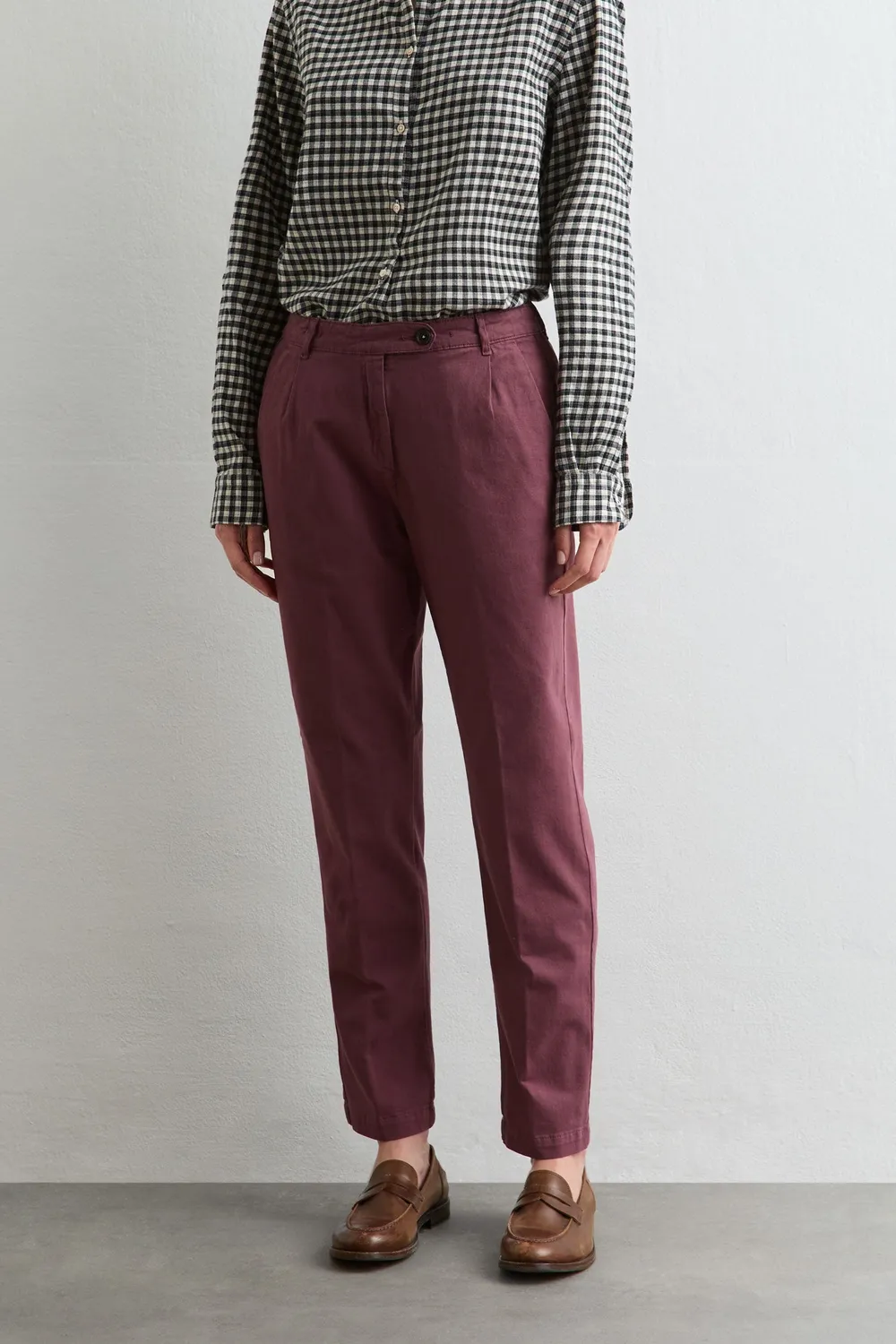 Massimo Alba Melu70 pantaloni gabardina rosa