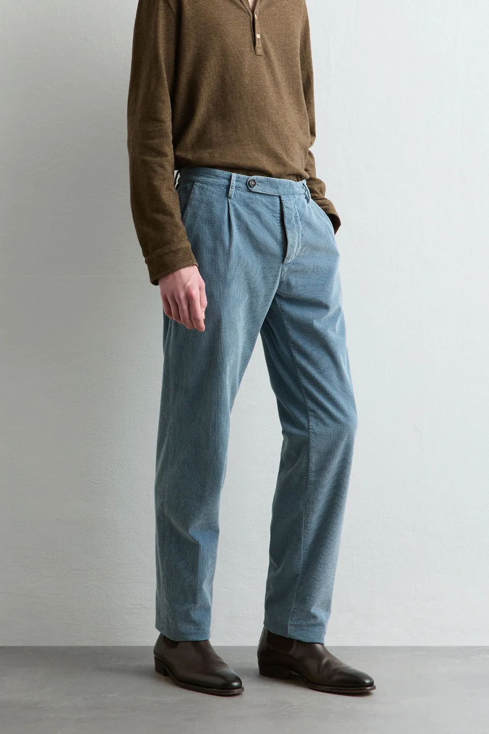 Massimo Alba Ionio2 pantaloni velluto air blue