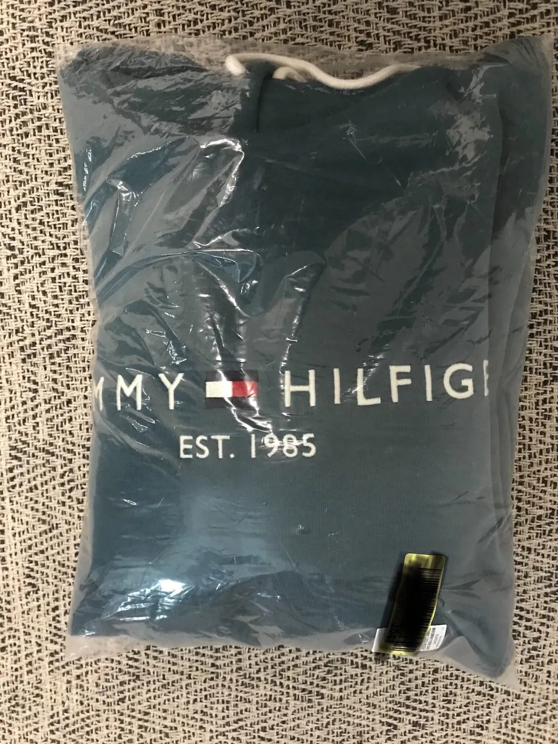 Tommy Hilfiger Tommy Logo felpa uomo cappuccio blu