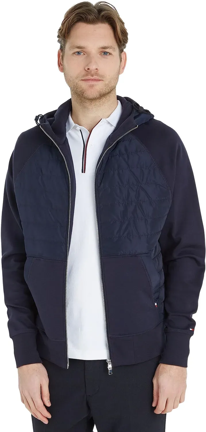 Tommy Hilfiger Mix Media MW0MW32669 felpa zip unisex L blu