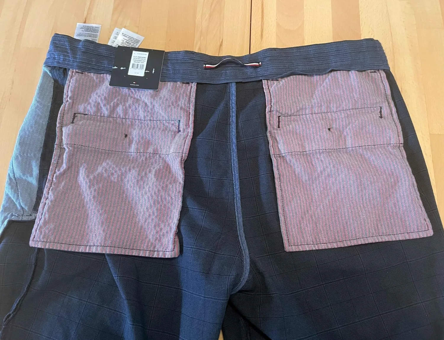 Tommy Hilfiger Denton Satin Straight Fit chino uomo blu