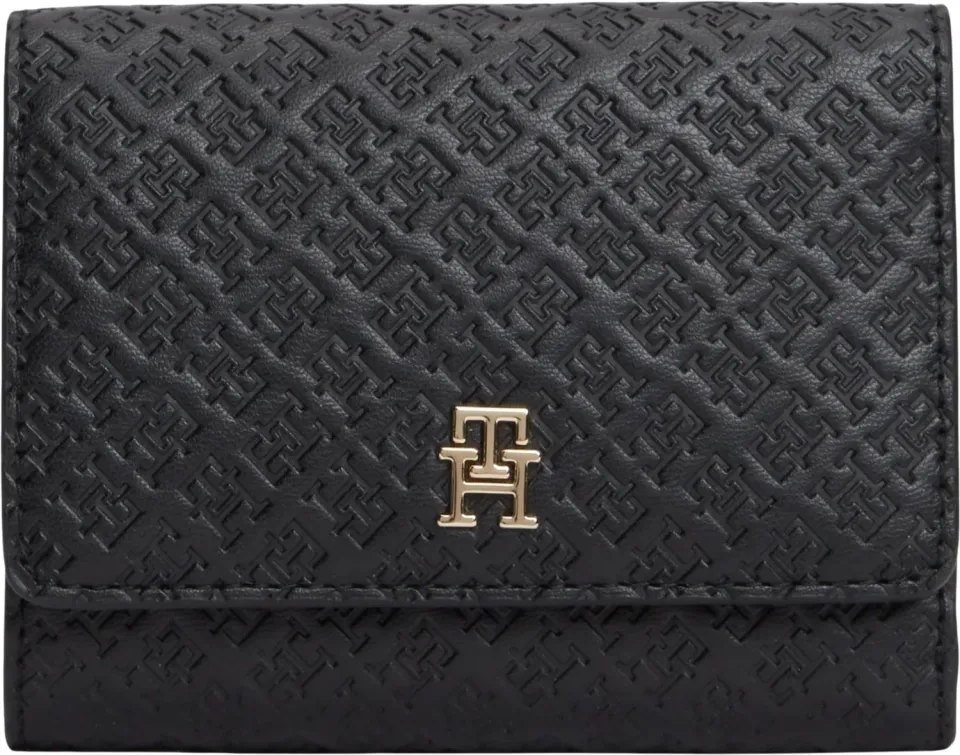 Tommy Hilfiger TH Icon Trifold Mono AW0AW18484 Portafoglio Nero