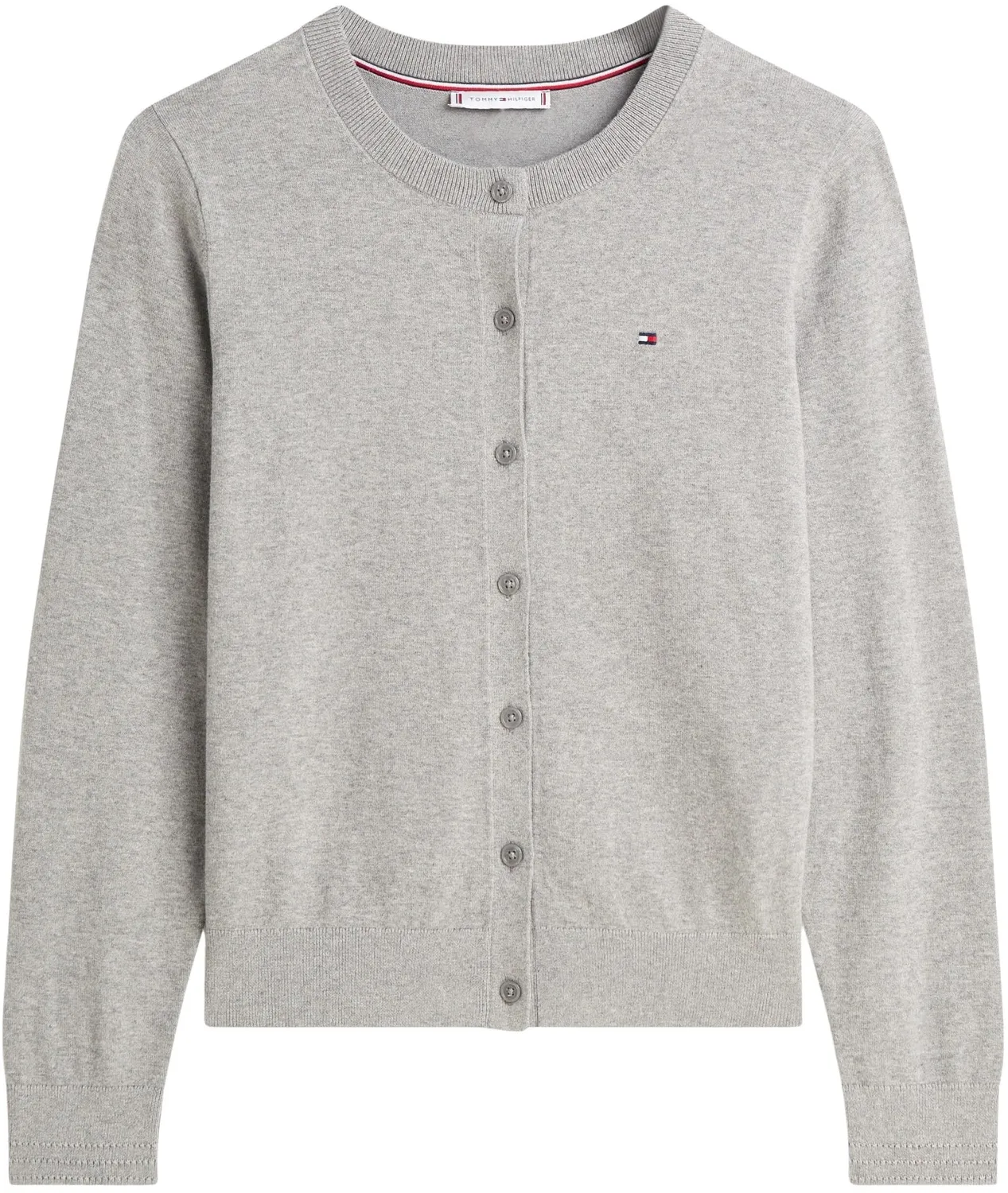 Tommy Hilfiger Jersey Fine Cardigan Donna Grigio Leggero