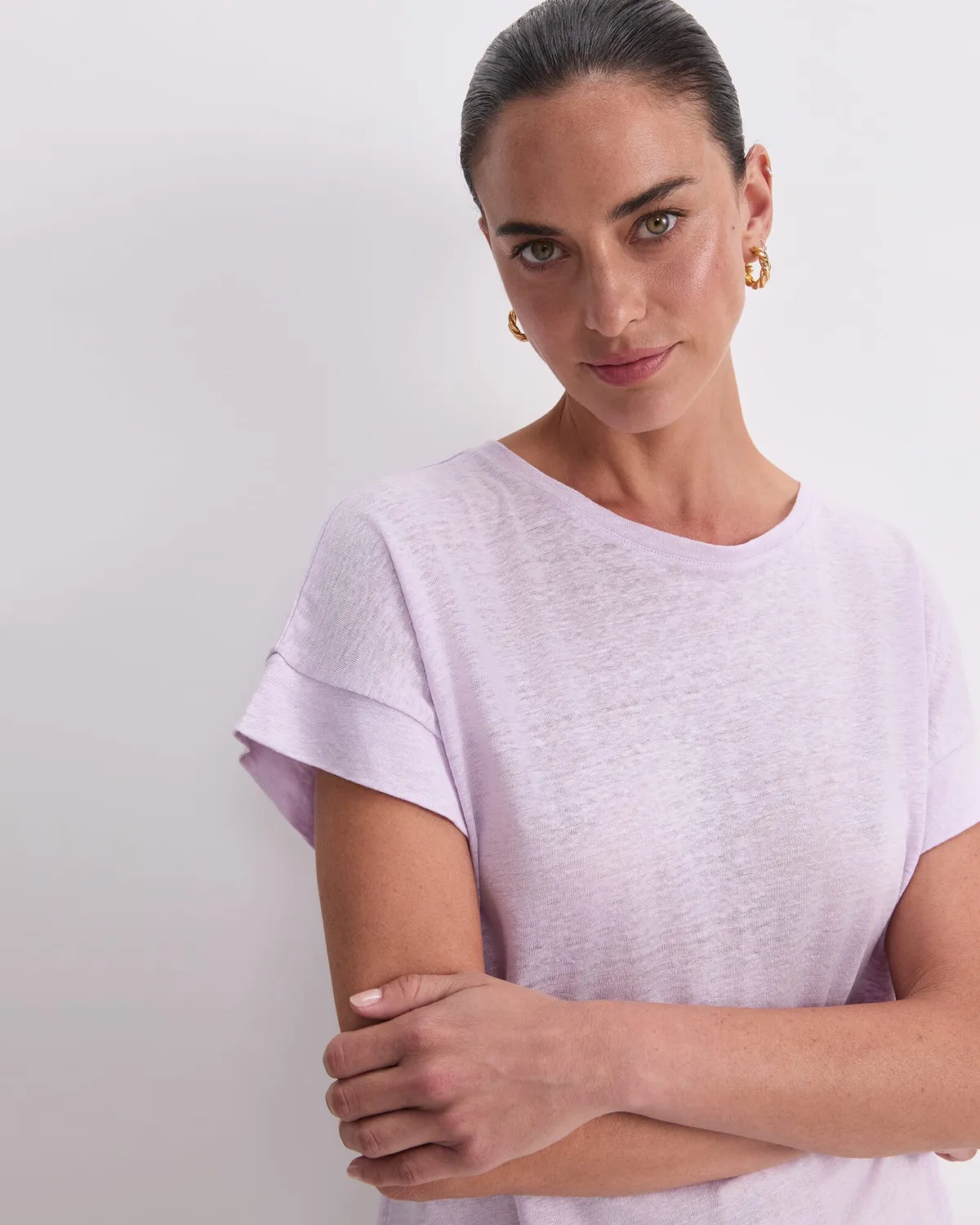 Sportscraft Tonia Crew t-shirt lino manica corta XS