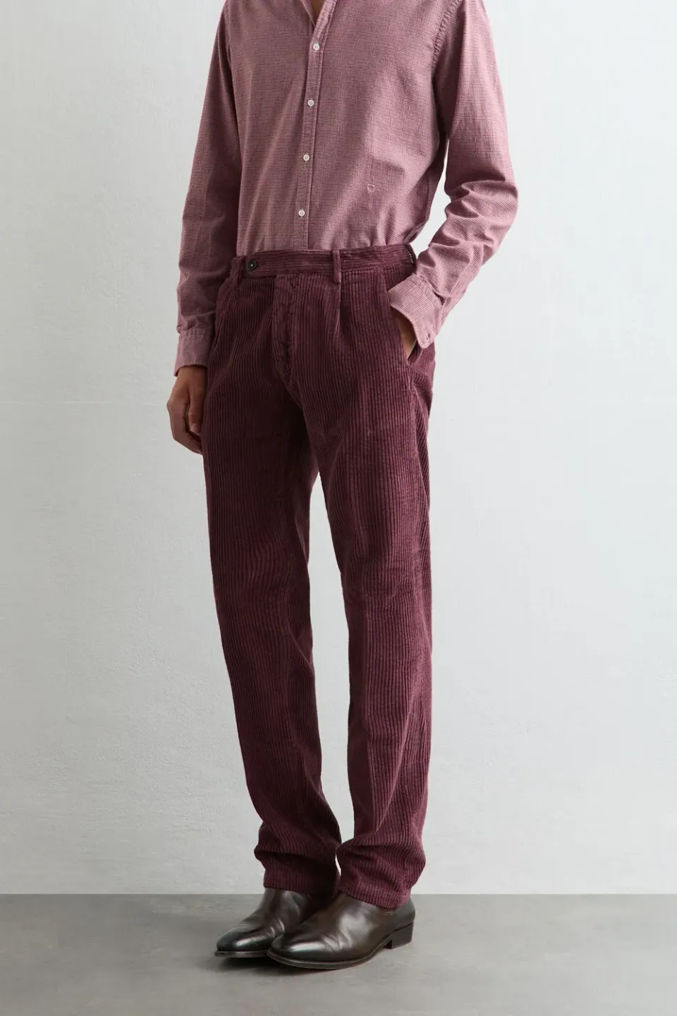 Massimo Alba Ionio2 pantaloni velluto cotone Rose Brown