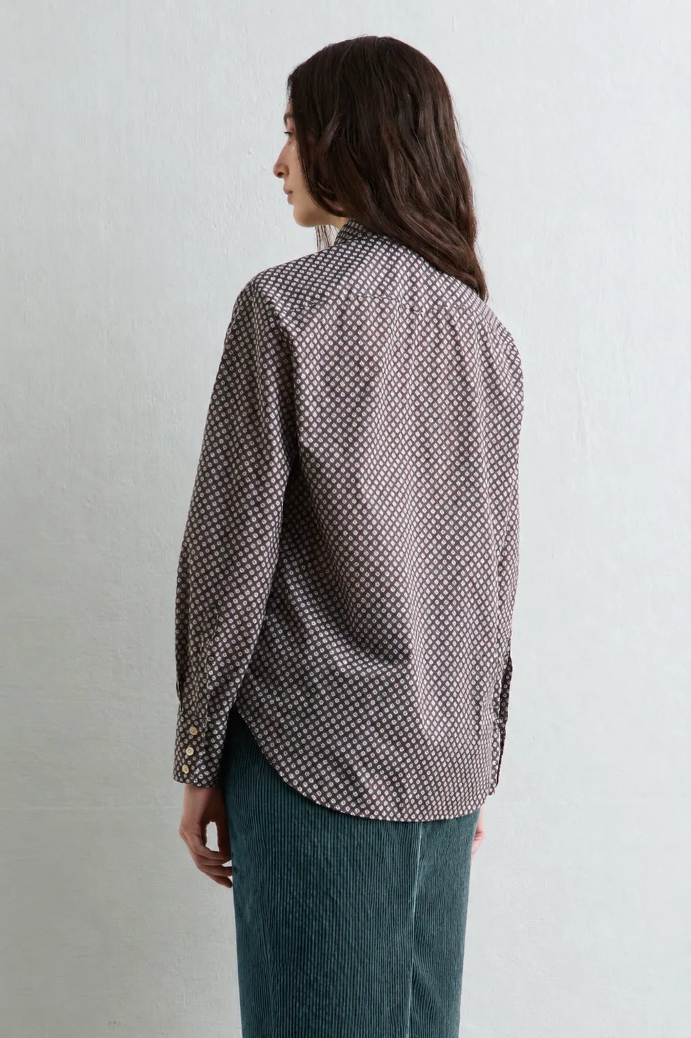 Massimo Alba Selma camicia mahogany cotone