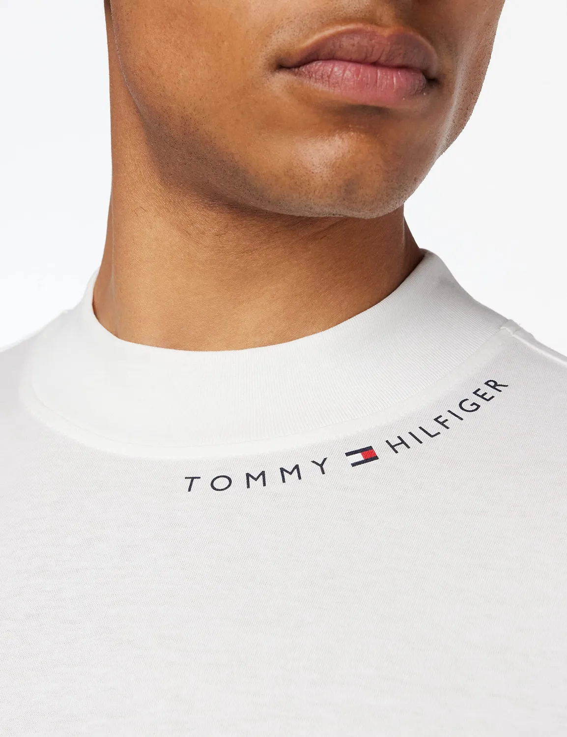 Tommy Hilfiger Multi Placement Mock maglia uomo manica lunga giroalto