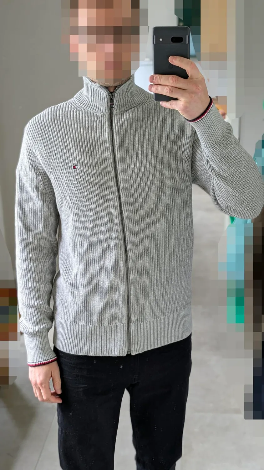 Tommy Hilfiger RWB Rib MW0MW41517 maglione uomo L con zip