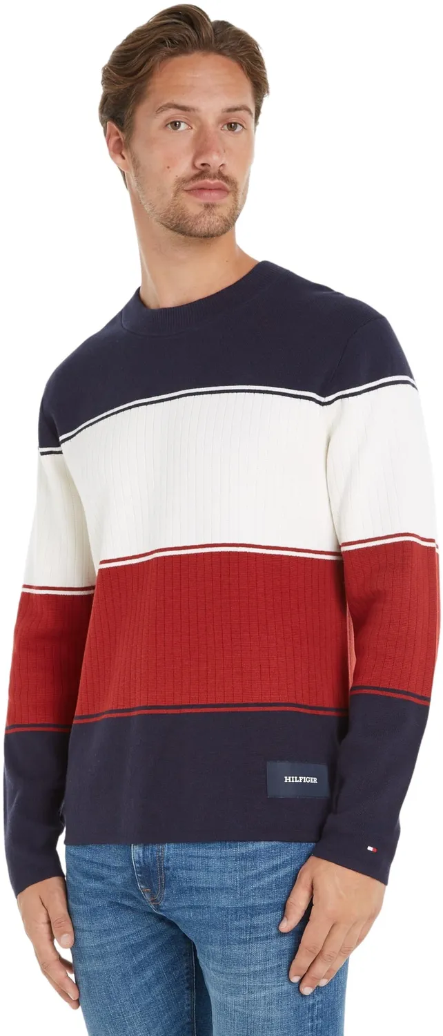Tommy Hilfiger pullover uomo girocollo maglia S blu