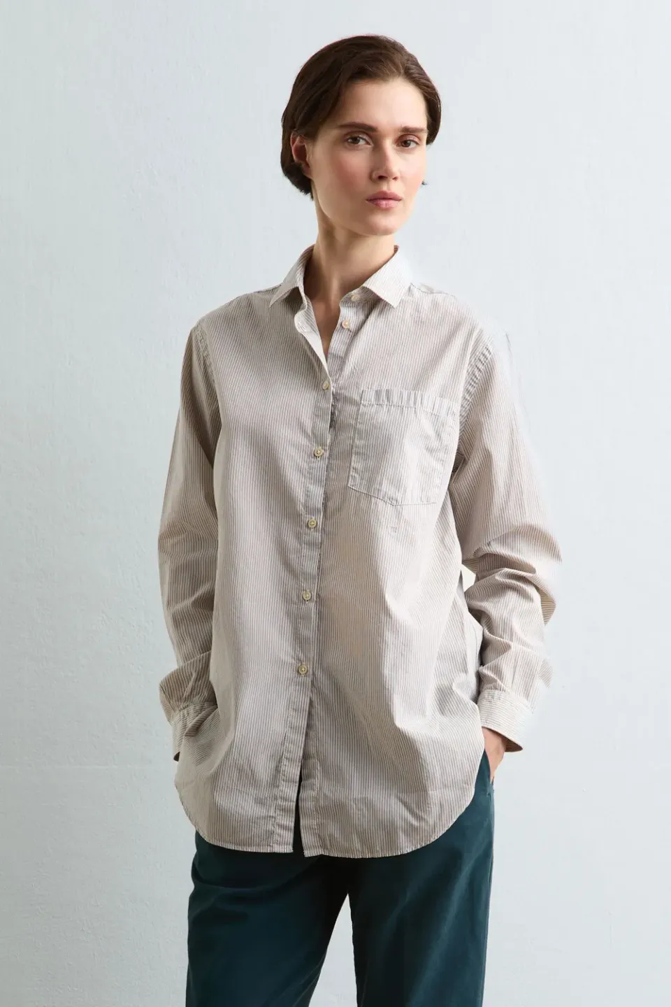 Massimo Alba Uma camicia cotone bianco collo classico