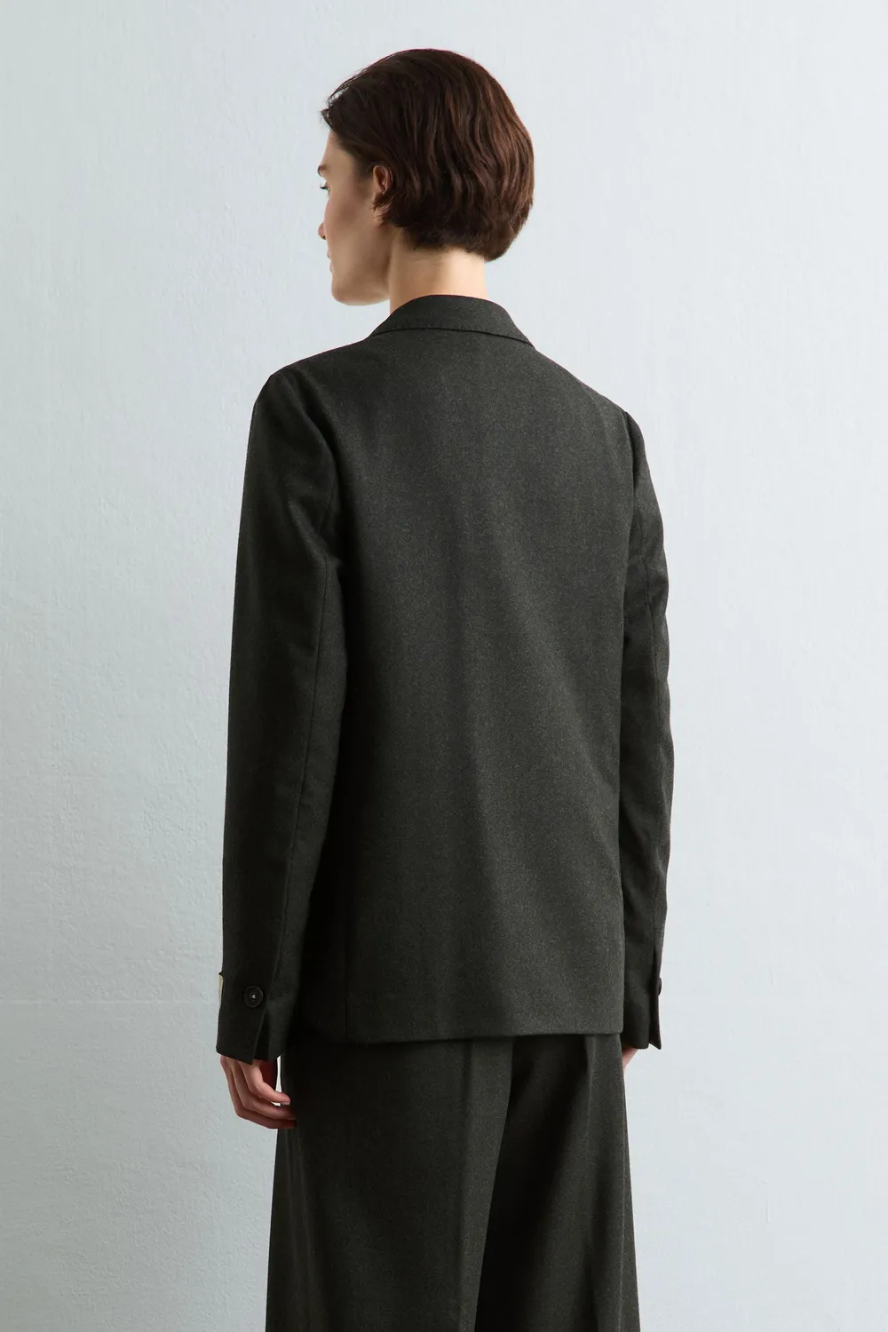 Massimo Alba TOLOSA giacca dark green in flanella lana