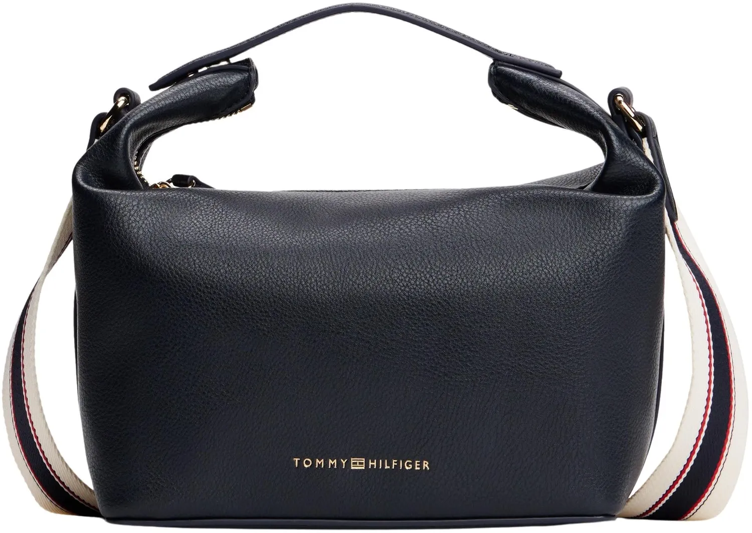 Tommy Hilfiger Logotape Crossover tracolla nera zip