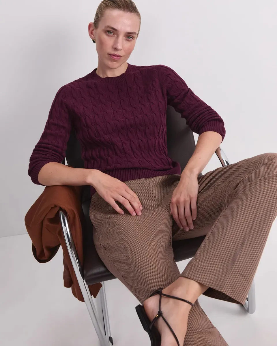 Sportscraft Merino Cable Sweater maglione lana merino