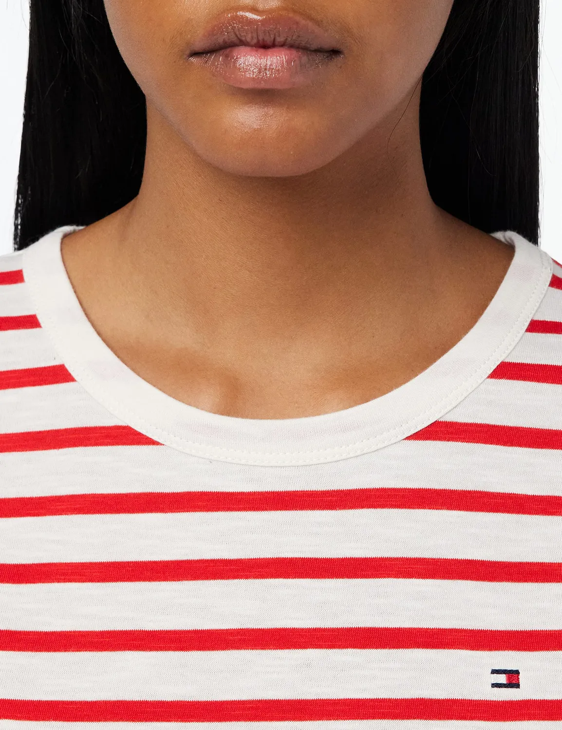 Tommy Hilfiger 1985 Slub Slim Fit t-shirt donna maniche corte