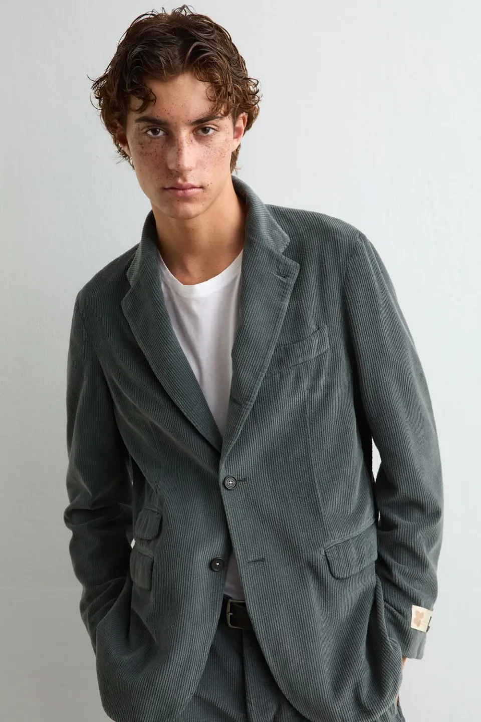 Massimo Alba Sloop abito uomo grigio in velluto coste
