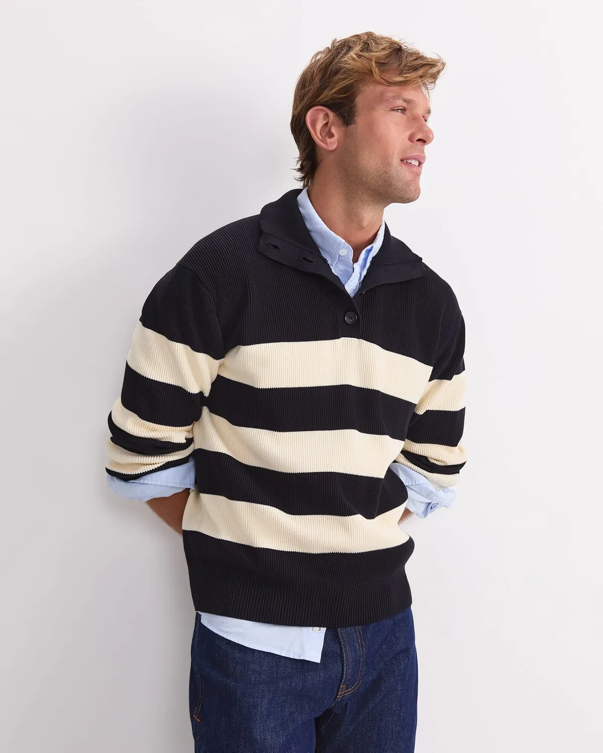 Sportscraft Nautical Stripe maglione righe uomo