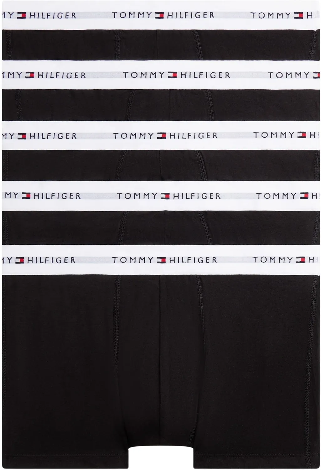 Tommy Hilfiger Boxer uomo cotone elasticizzato 5 pezzi tinta unita