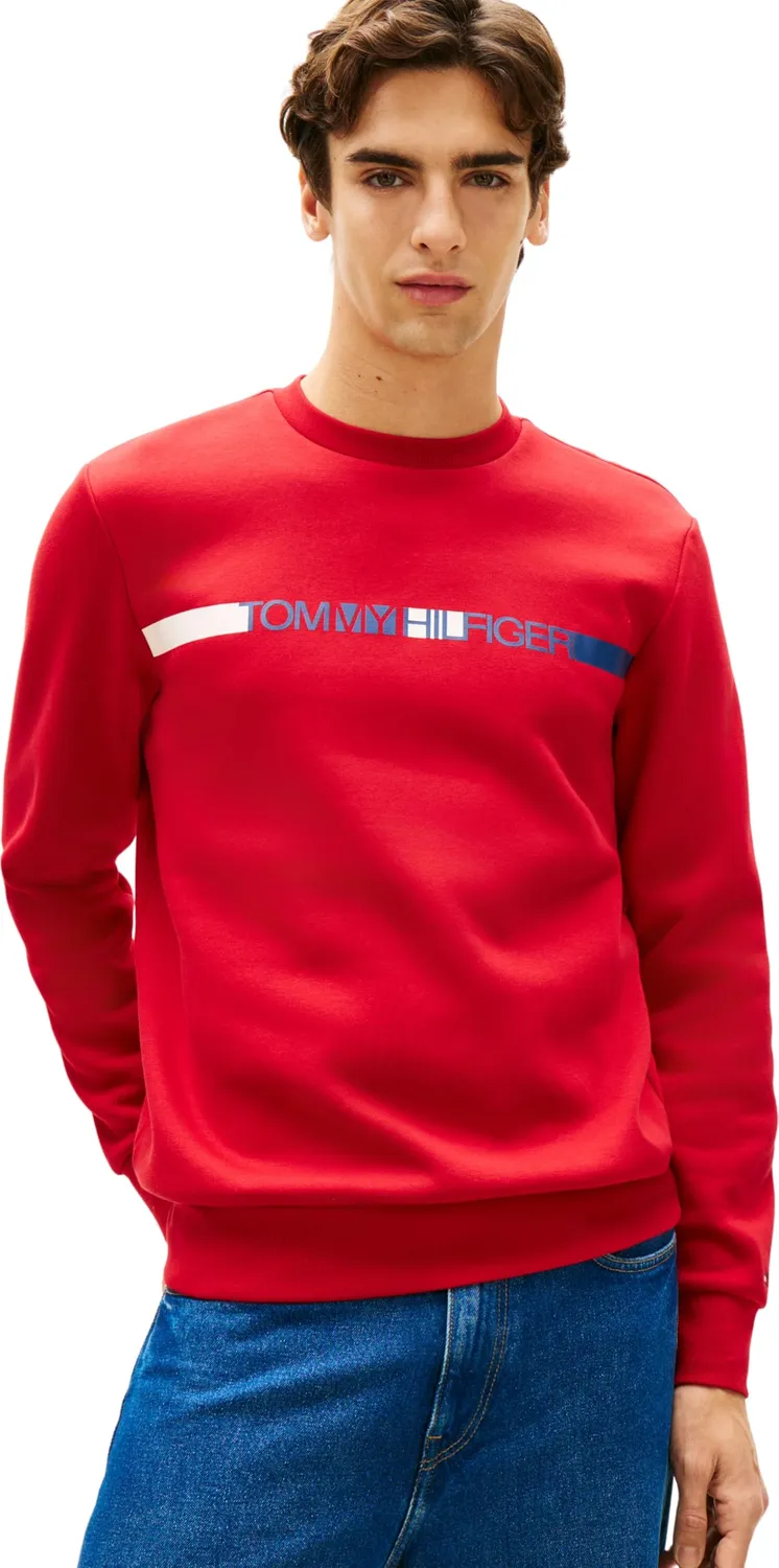 Tommy Hilfiger Brand Love TR Stripe MW0MW42465 felpa M nera