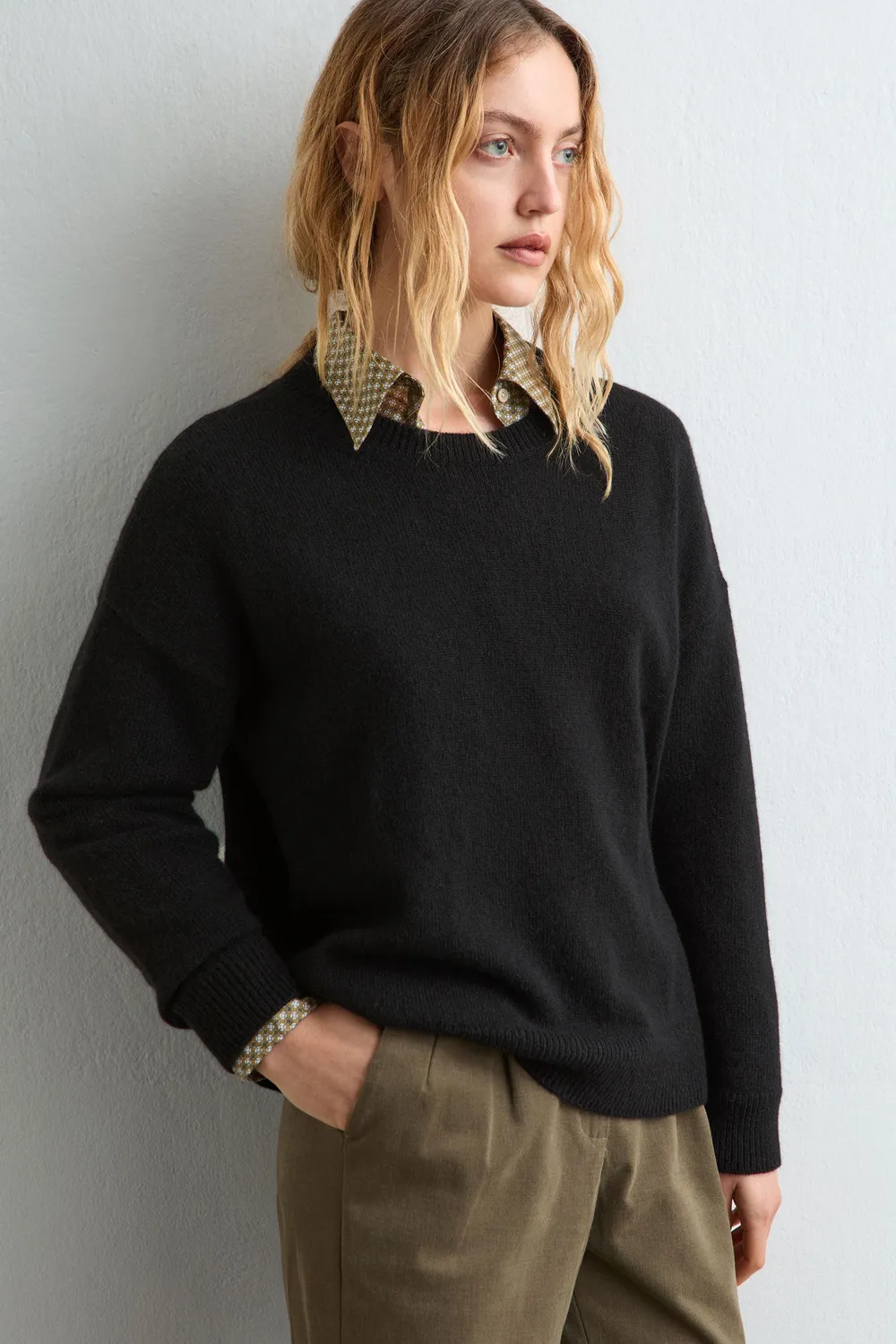 Massimo Alba Francesca maglione donna Nero cashmere