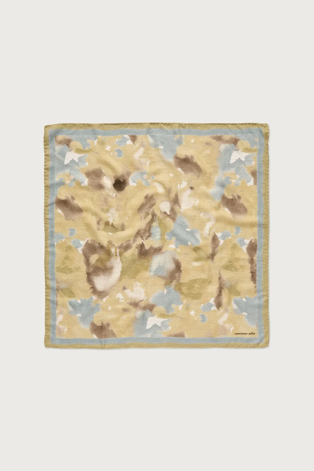 Massimo Alba Bandana foulard avio cashmere e seta