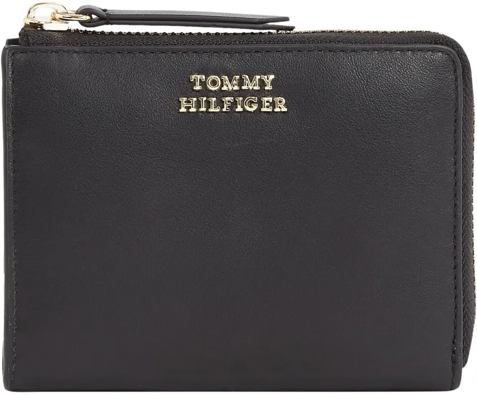 Tommy Hilfiger Borsello Leather Med Za Nero chiusura zip donna