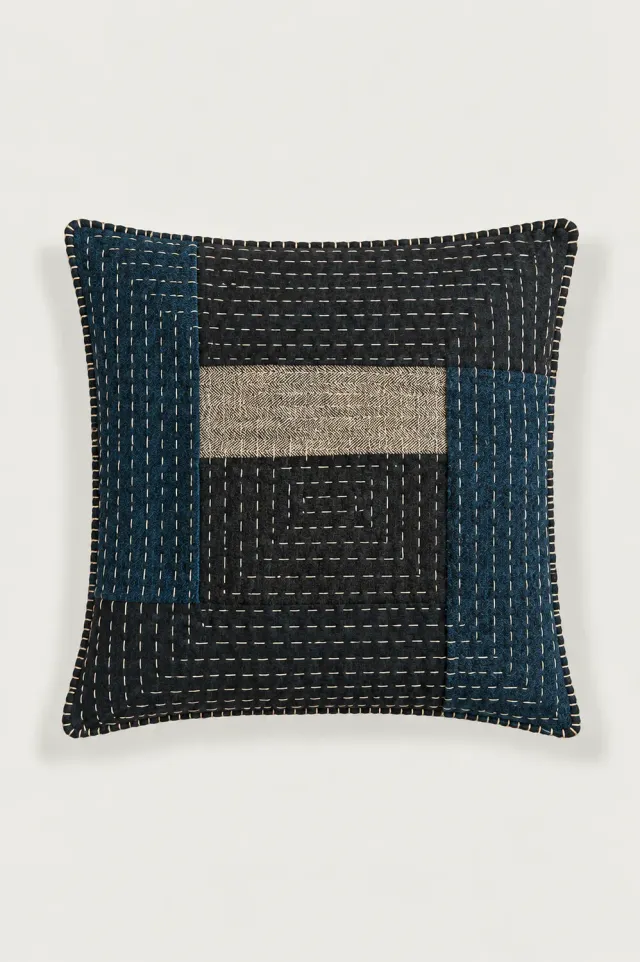Massimo Alba Pillow cuscino grey patchwork fatto a mano