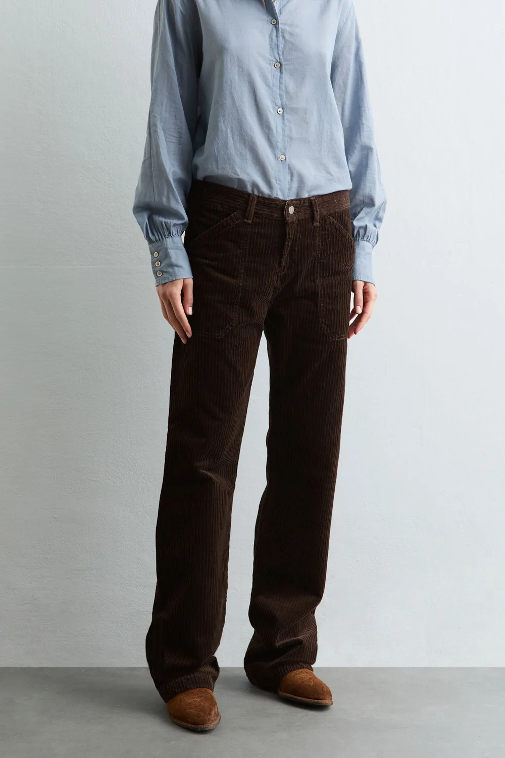 Massimo Alba Squalo pantaloni velluto Darkwood donna coste