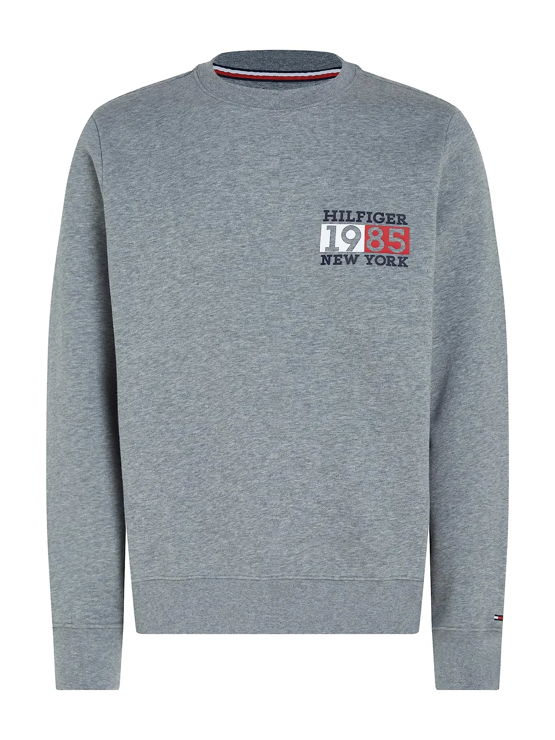 Tommy Hilfiger felpa uomo girocollo grigia medium grey XS